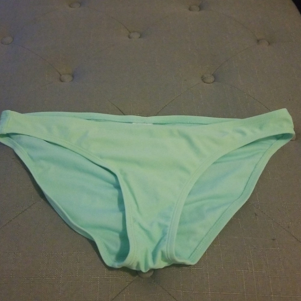 Mint green rouched bikini bottoms